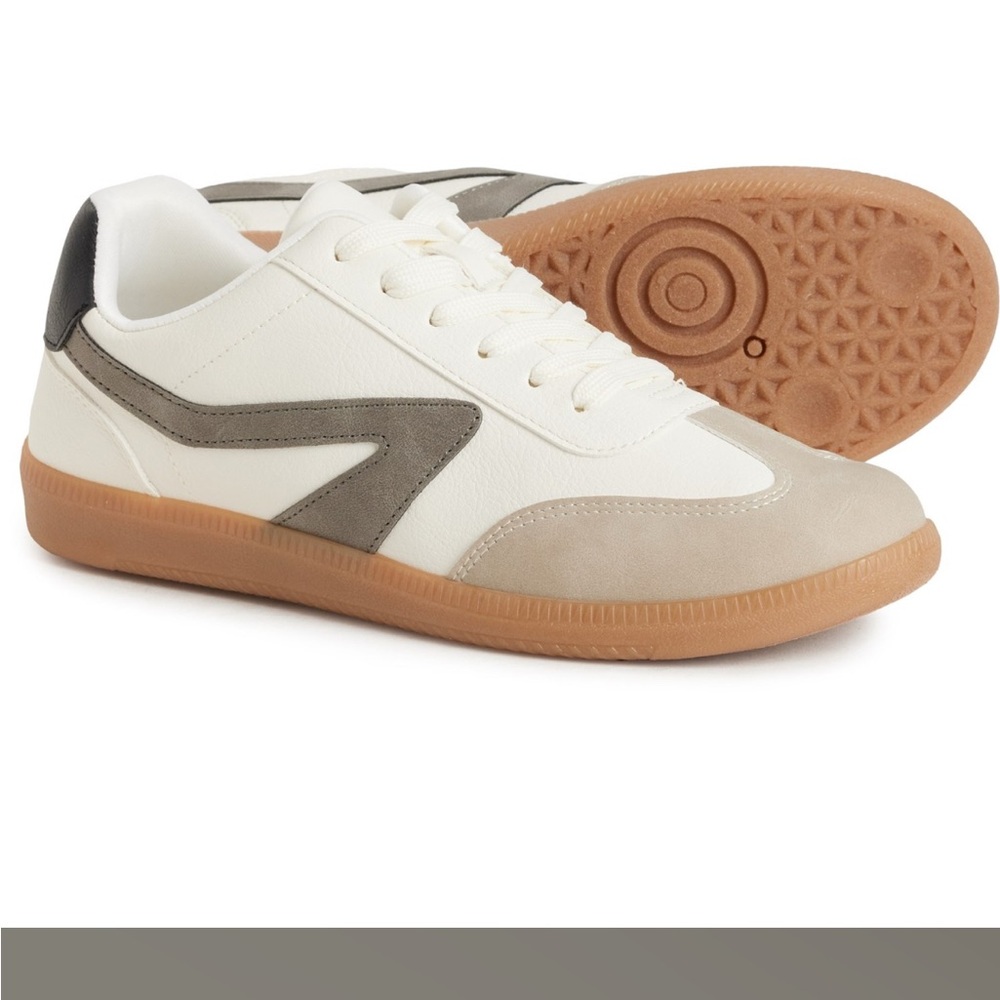 DV by Dolce Vita White, Gray, Tan Low-Top Sneakers